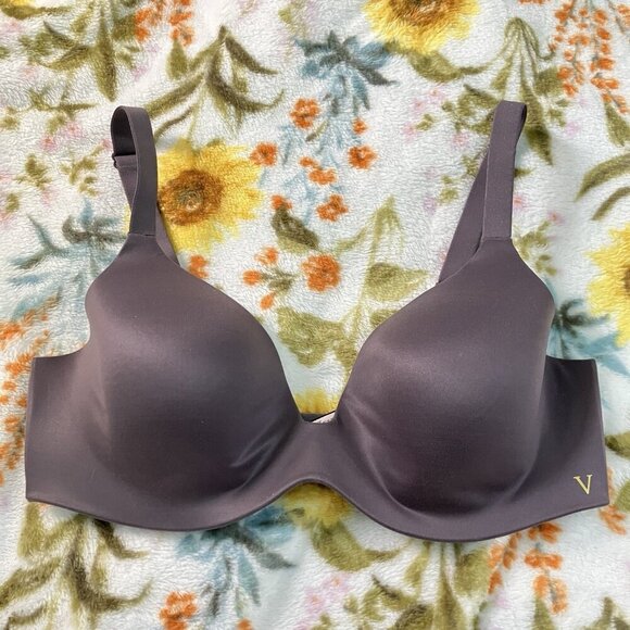Victoria's Secret Lined Semi Demi Bra Womens 34C Satin Purple - Picture 3 of 5